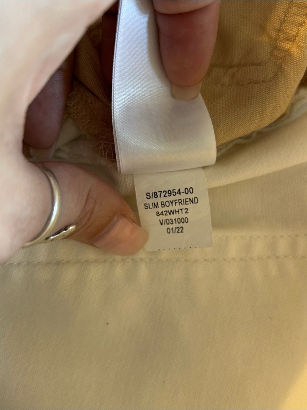 Gap Universal Slim Boyfriend white distressed cropped jeans raw hem size 10/30 - Picture 5 of 9